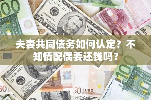 武汉夫妻共同债务如何认定？不知情配偶要还钱吗？