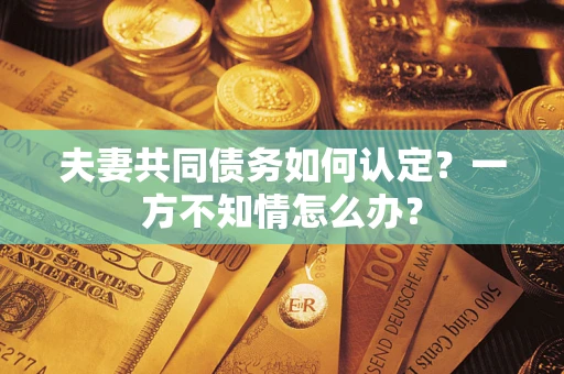 武汉夫妻共同债务如何认定？一方不知情怎么办？