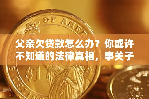 武汉父亲欠贷款怎么办？你或许不知道的法律真相，事关子女未来