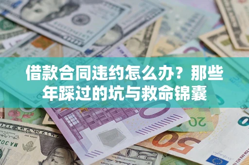 武汉借款合同违约怎么办？那些年踩过的坑与救命锦囊