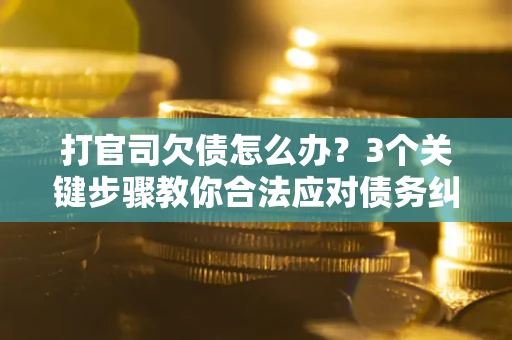 武汉打官司欠债怎么办？3个关键步骤教你合法应对债务纠纷