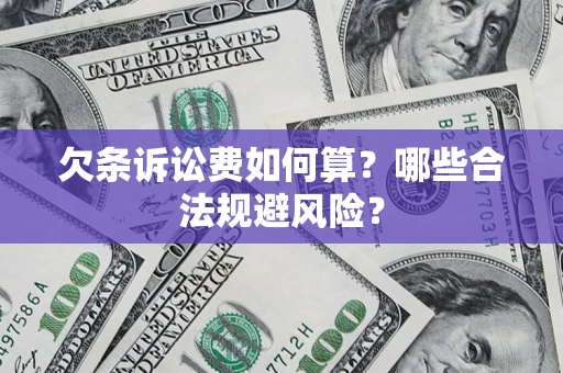 武汉欠条诉讼费如何算？哪些合法规避风险？