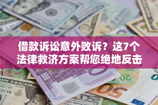 武汉借款诉讼意外败诉？这7个法律救济方案帮您绝地反击！