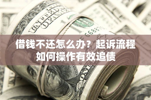 武汉借钱不还怎么办？起诉流程如何操作有效追债
