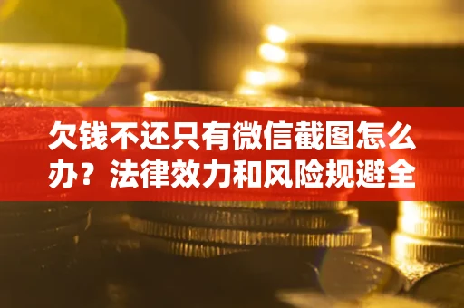 武汉欠钱不还只有微信截图怎么办？法律效力和风险规避全解析