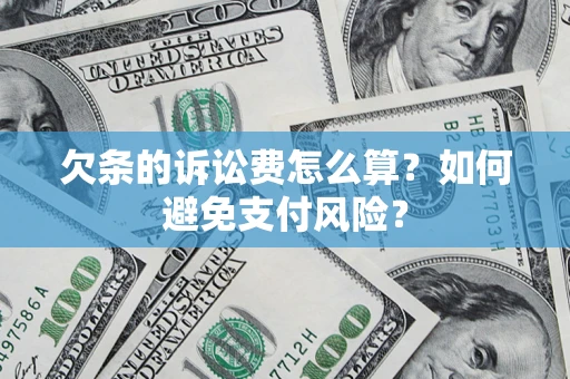 武汉欠条的诉讼费怎么算？如何避免支付风险？