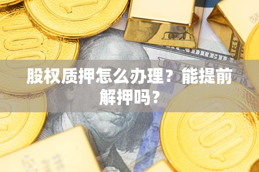 武汉股权质押怎么办理？能提前解押吗？
